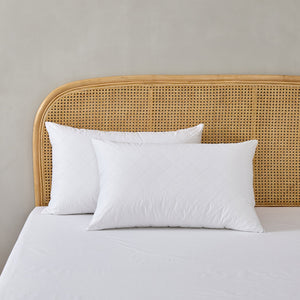 Cotton Quilted Waterproof Standard Pillow Protector Twin Pack