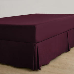 Superfine Washed Microfibre Pleated Valance Cherry