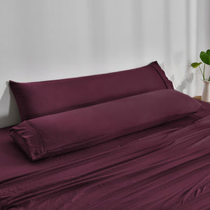 Superfine Washed Microfibre Body Pillowcase Twin Pack - Cherry