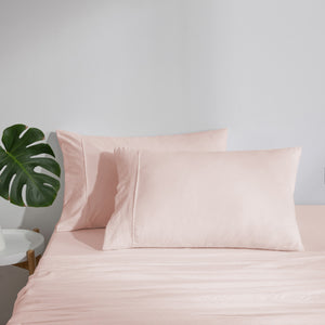 Superfine Washed Microfibre Standard Pillowcase Twin Pack - Blush Pink