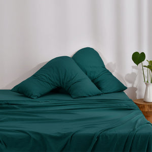 Superfine Washed Microfibre V-Shape Pillowcase Twin Pack - Teal