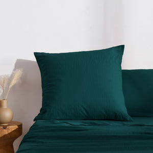 Superfine Washed Microfibre European Pillowcase Teal
