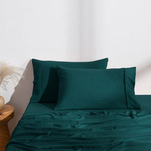 Superfine Washed Microfibre Standard Pillowcase Twin Pack - Teal