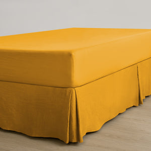 Superfine Washed Microfibre Pleated Valance Mustard