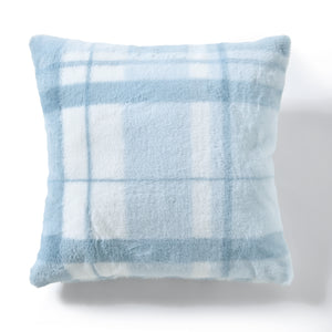 Wynter Reversible Faux Fur Cushion Blue
