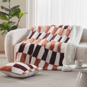 Alma Faux Fur Throw Chocolate Mousse