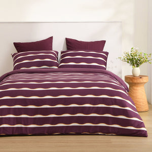 Noa Quilt Cover Set Cherry/Mustard