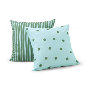 Pippa Reversible European Pillowcase Twin Pack Sky/Green