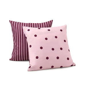Pippa Reversible European Pillowcase Twin Pack Pink/Plum