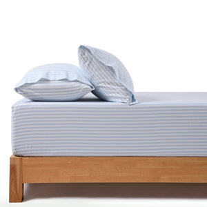 Lolita 300TC Cotton Sateen Fitted Sheet Set Blue