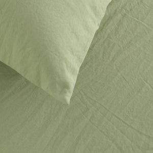 Superfine Washed Microfibre European Pillowcase - Sage Green