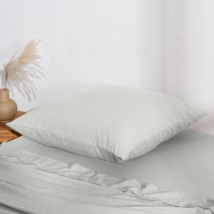 Superfine Washed Microfibre European Pillowcase - Dove Grey