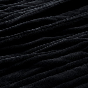 Coral Fleece Electric Heated Throw Blanket Black