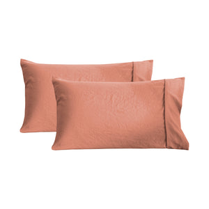 Superfine Washed Microfibre Standard Pillowcase Twin Pack Pink Clay