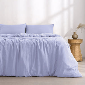 Superfine Washed Microfibre Quilt Cover Set Lilac