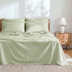 Linen Cotton Sheet Set Sage