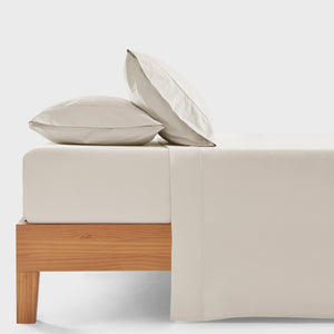 300TC Cotton Percale Sheet Set Oat