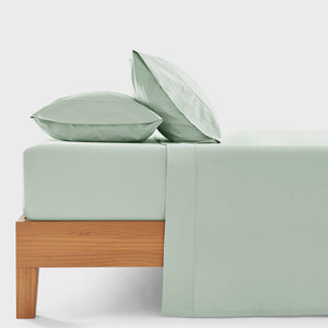 300TC Cotton Percale Sheet Set Sage