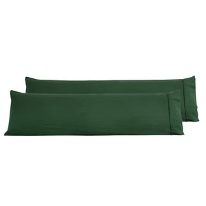Superfine Washed Microfibre Body Pillowcase Twin Pack - Hunter Green
