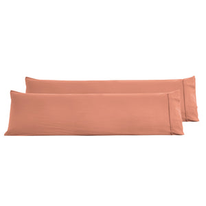 Superfine Washed Microfibre Body Pillowcase Twin Pack - Pink Clay