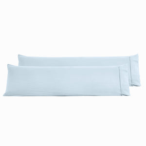 Superfine Washed Microfibre Body Pillowcase Twin Pack - Ice Blue
