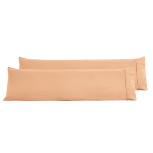 Superfine Washed Microfibre Body Pillowcase Twin Pack - Peach