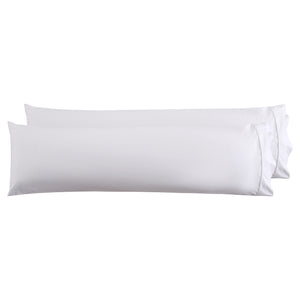 300TC Cotton Percale Body Pillowcase White Twin Pack