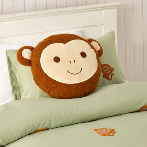 Bongo the Monkey Boucle Fleece Cushion