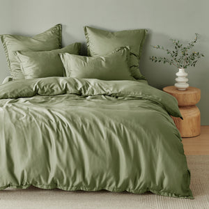 Bamboo Tailored Quilt Cover Set Eucalyptus