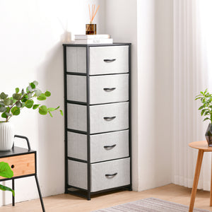 Luna 5 Drawer Tallboy Grey