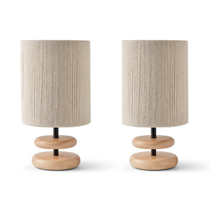 Set of 2 Isle Wood Table Lamp