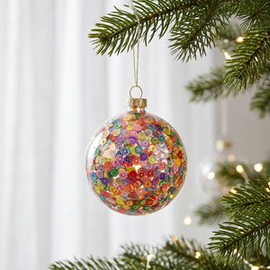 Christmas Confetti Sequin Bauble (6 Pack)