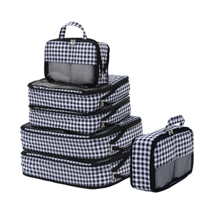 Condenso Set of 6 Compression Packing Cubes for Travel Storage Black