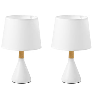 Set of 2 Preston Table Lamp White