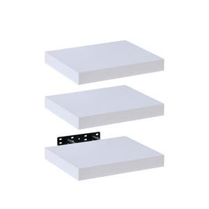 Seiso Floating Wall Shelves Display Rack (Set of 3) Small 30cm White