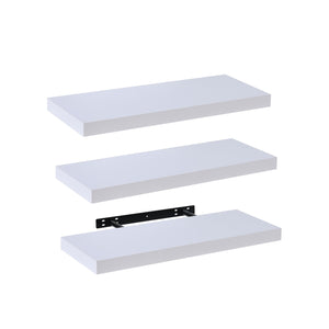 Seiso Floating Wall Shelves Display Rack (Set of 3) Medium 60cm White