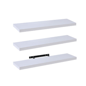 Seiso Floating Wall Shelves Display Rack (Set of 3) Large 90cm White