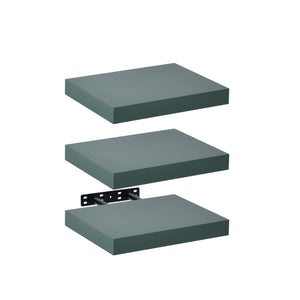 Seiso Floating Wall Shelves Display Rack (Set of 3) Small 30cm Green