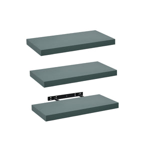 Seiso Floating Wall Shelves Display Rack (Set of 3) Medium 60cm Green