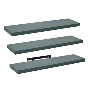 Seiso Floating Wall Shelves Display Rack (Set of 3) Large 90cm Green