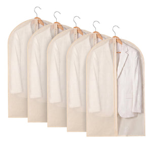 Tiora Suit Garment Bag 5 Pack 60x100cm Natural & Transparent