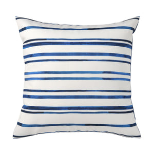 Stripe Printed Outdoor Cushion 50 x 50cm - Blue