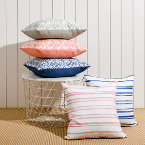 Stripe Printed Outdoor Cushion 50 x 50cm - Pink