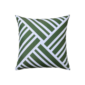 Sol Stripes Printed Outdoor Cushion Olive