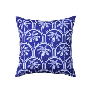 Isola Palms Printed Outdoor Cushion Blue
