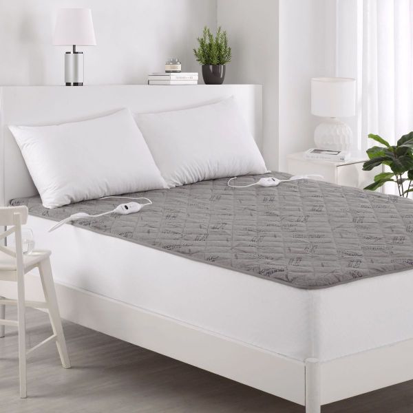 Bamboo Charcoal Quilted Electric Blanket Grey – DI Home