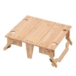 Ascot Bamboo Picnic Table Caddy - Natural Bamboo