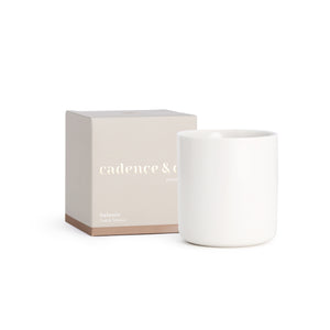 Overture Scented Candle Balance: Teak & Tobacco Natural Soy Wax Candle w/ Essential Oils 300 mL