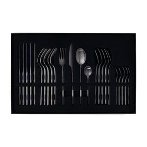 24pcs Cutlery set with Matte Polish - Black