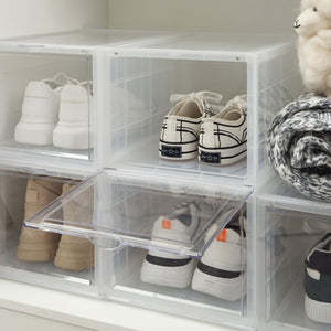 Front Display Shoe Box Organiser Clear - 6 Pack